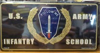 US army infantry School USA made vanity license