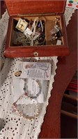 Jewelry box w/religious jewelry