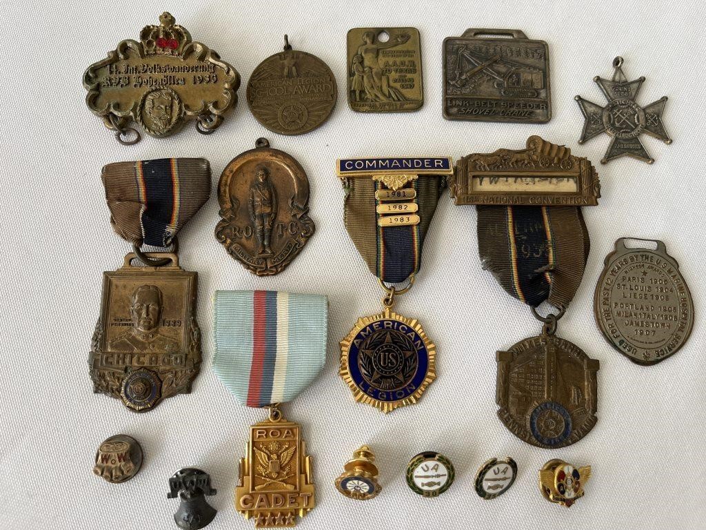 Vintage Medals, Ribbons, Watch Fobs