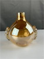 Vintage glass bottle marigold