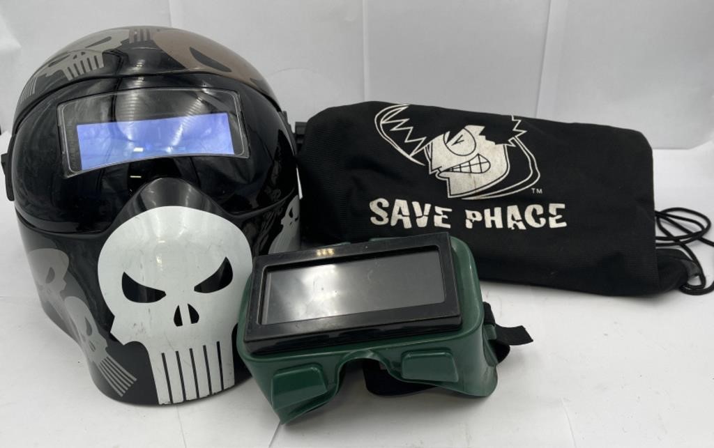 Welding Helmet, Goggles & Bag