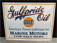 Gulfpride oil enamel sign