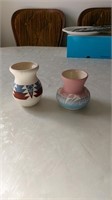 2pc Indian pottery nav