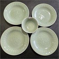Chinese Porcelain Koi Fish Plates/Bowl