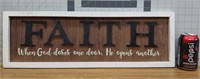 24" wooden FAITH sign