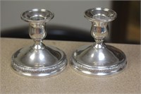 Pair of Prelude Sterling Candle Sticks