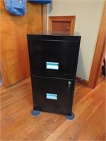 Two drawer filing cabinet with lock