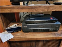 Blue ray player, VCR, Alarm clock