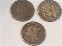 GB UK Silver 3 pence Victoria&George V,CB4g