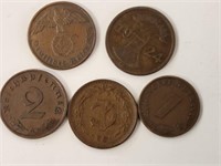 Germany 1,2 Rentenpfennig 5 coins.5C7