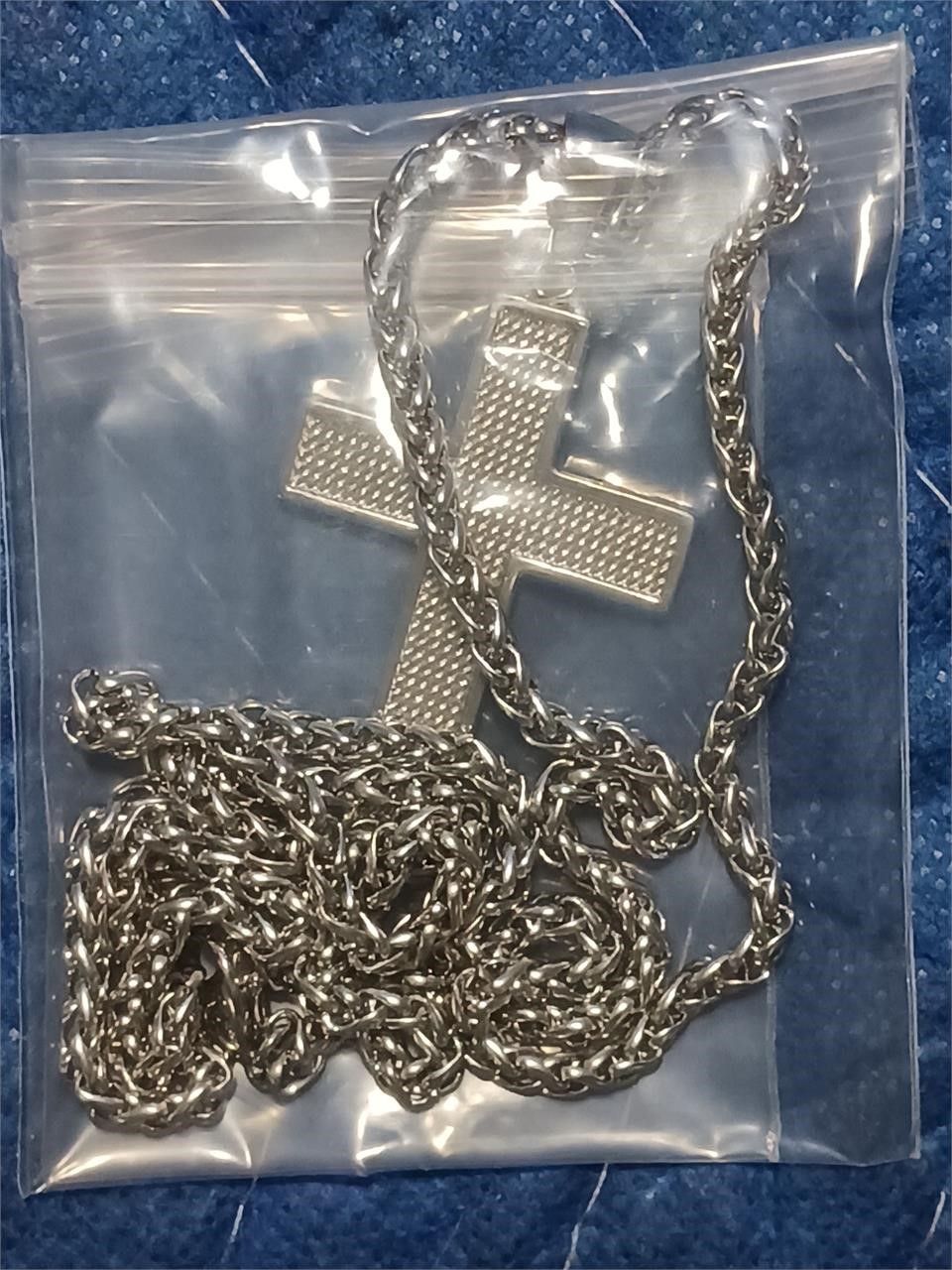 Silver Christian Cross Necklace