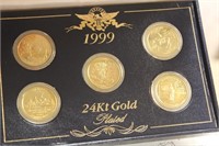 24Kt Gold Plated 1999 Coin Set