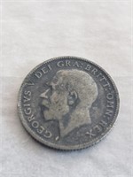Great Britain 6 pence rare 1922 king George v,VF