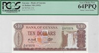 Guyana 1992 10 Dollars UNC 64 PQ.FN20
