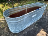 Large Galvinized Container for Flower Bed