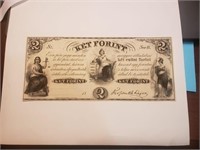 Hungary1852 2 Forint Circulated Banknote worth$45+