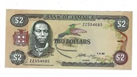 Jamaica $2  "Replacement" Mehilba RA1 UNC .RJ2