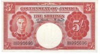 JAMAICA Banknote,5 Shillings King George.JA1b