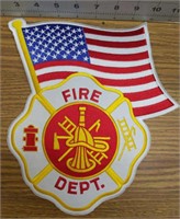 Fire department iron on patch