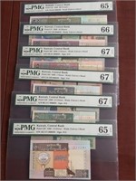 Kuwait set of 6 notes 1994  , All Same SN 30