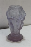 A Signed Amethyst Nude Vase