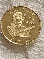 Liberia 2001$25 Smallest Gold Mini Coin Proof.CB8a