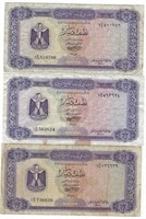 Libya 1/2 Dinar 1972 x3 Different Prefixes VF.LY3