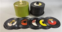 Vintage Disk Go Case w/45 Record Lot