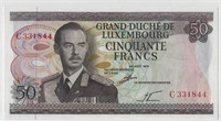 Luxembourg 50 Francs 25-8.1972,FANCY SN.est$45.LU3