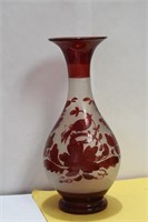 A Ruby Red Glass Vase