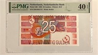 Netherlands 25 Gulden Pick#100 1989 PMG 40EPQ.NZ47