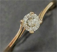 $1365 10K  1.19G, 0.25Ct Natural Diamond Ring