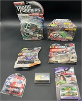 NIB NASCAR COLLECTIBLES (ONE IS TRANSFORMERS)
