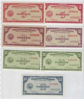 PHILIPPINES 5,10,20&50 (1949) x 7 Different PhCC