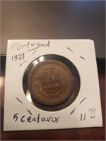 Portugal 5 Centavos 1921,Z1W