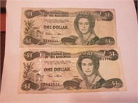 Q. Elizabeth $1 x 2 Bahamas 1974 ,2002.B13