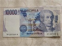 Rare Italy 10k Lire 1996 Replacement note.IR1