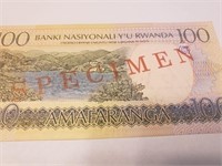 RWANDA 100 Francs  2003 , prefix XX ,Replacement
