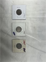 1905 & 1906 V Nickels & 1906 Indian head penny