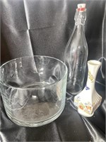 3-Piece Vintage Glass Decor Made in England