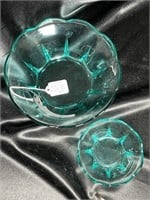 *Expensive* Teal Anchor Hocking Chip & Dip Bowls