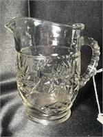EAPG Clear Starburst Small Glass Pitcher