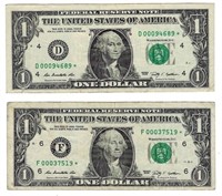 US $1FRN Fancy SN x2 Different Districts.F49
