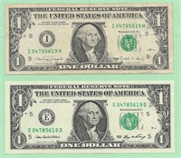 US $1x2,Identical Matching 0478 5619. M16Ad