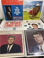 Lot of 6 vintage John F Kennedy LP’s records clean