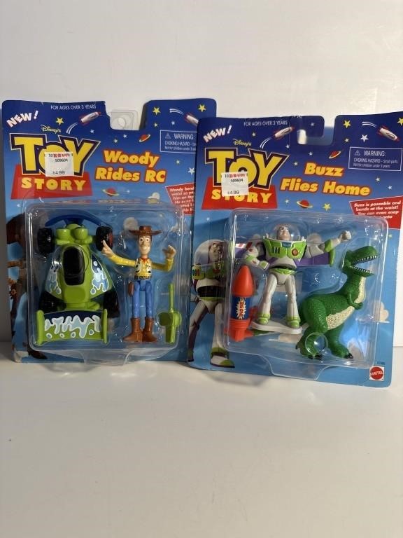 Vintage Toy Story Bendables Woody & Buzz