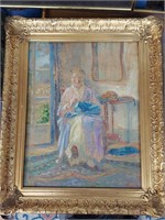 19th Century Antoinette P Taylor Painting In