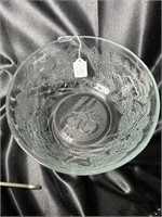 Art Deco Crystal Cherry Decorative Bowl