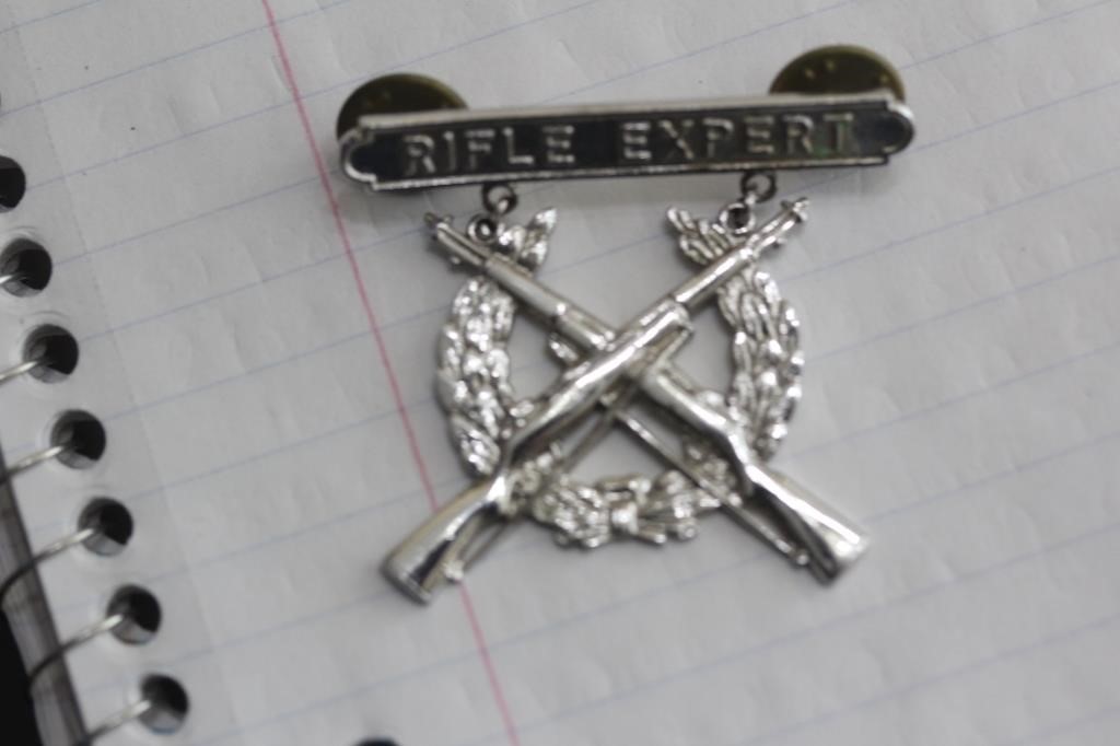 Sterling Silver Rifle Expert Pin