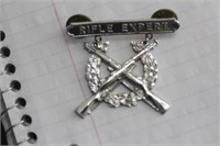 Sterling Silver Rifle Expert Pin